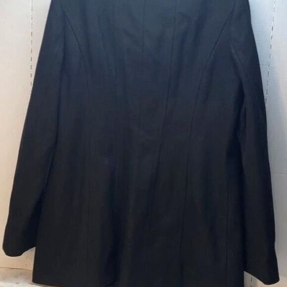 London Fog Womens Mid-Length Wool Blend Coat With Button Front & Pockets - Picture 4 of 5